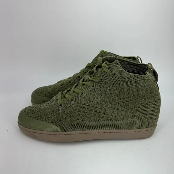 SUAVS Shoes Womens Size 9 Zilker Olive Green Knit High Top Lightweight Sneakers - Picture 4 of 15